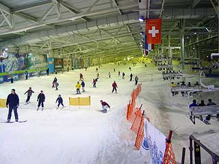 Skihal binnenaanzicht